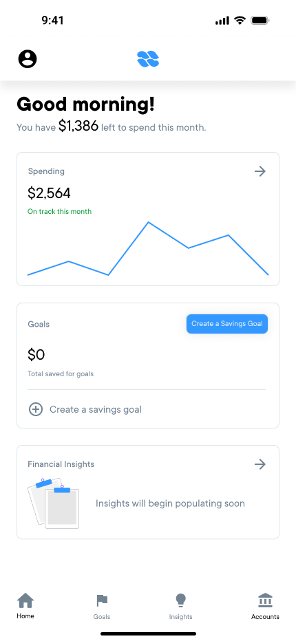 Money Magnet home dashboard — empty state