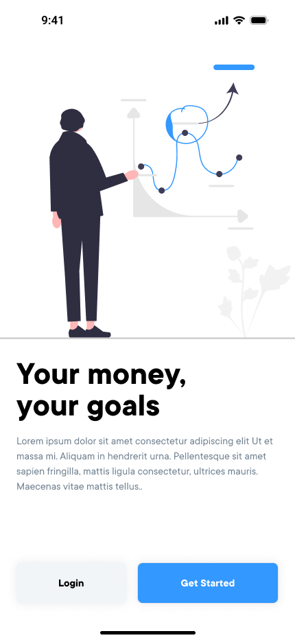 Money Magnet welcome screen — Your money, your goals
